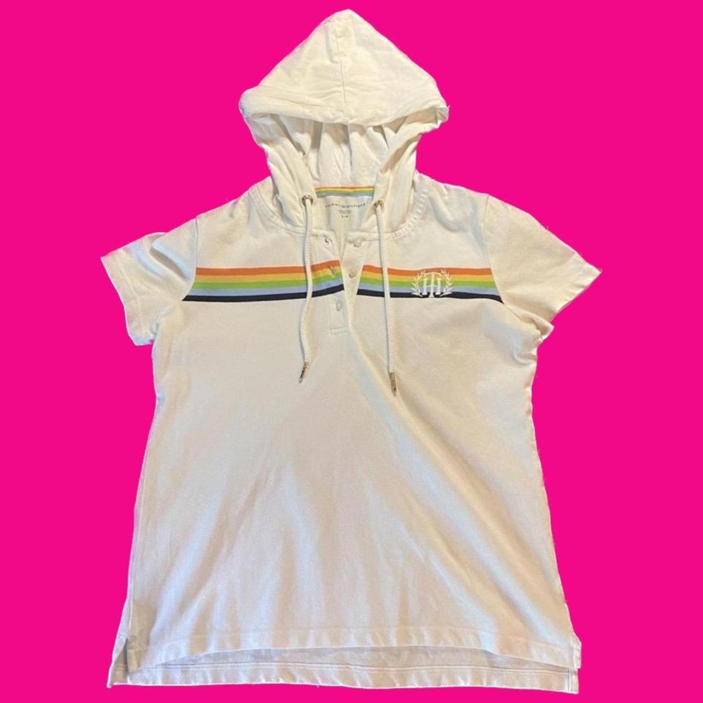 Woman’s Small or Men’s XS Tommy Hilfiger “Pride” T shirt Hoodie.
